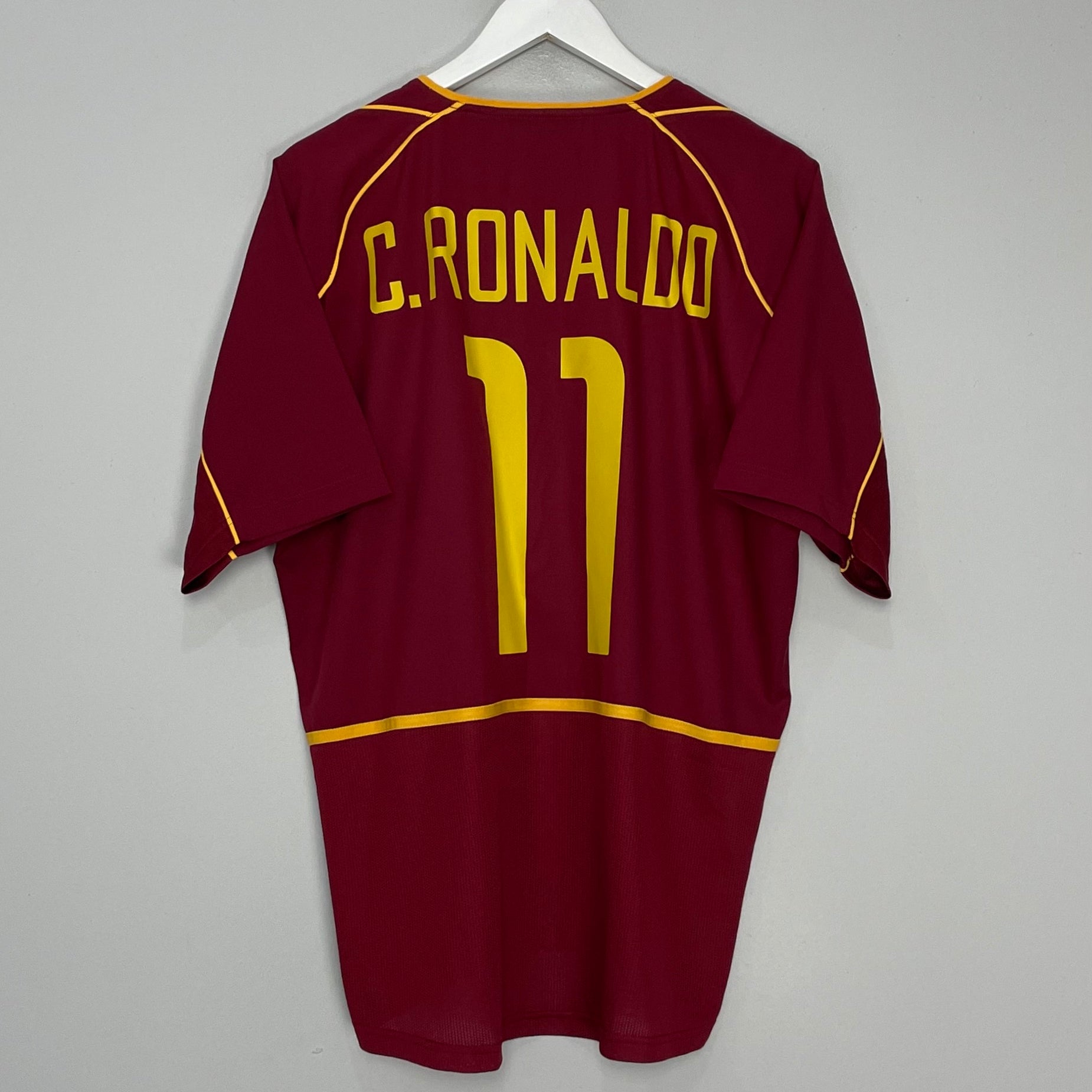 Shop 2002/04 PORTUGAL C.RONALDO #11 HOME SHIRT (L) NIKE, classic football shirts, vintage football shirts & retro soccer jerseys at Cult Kits