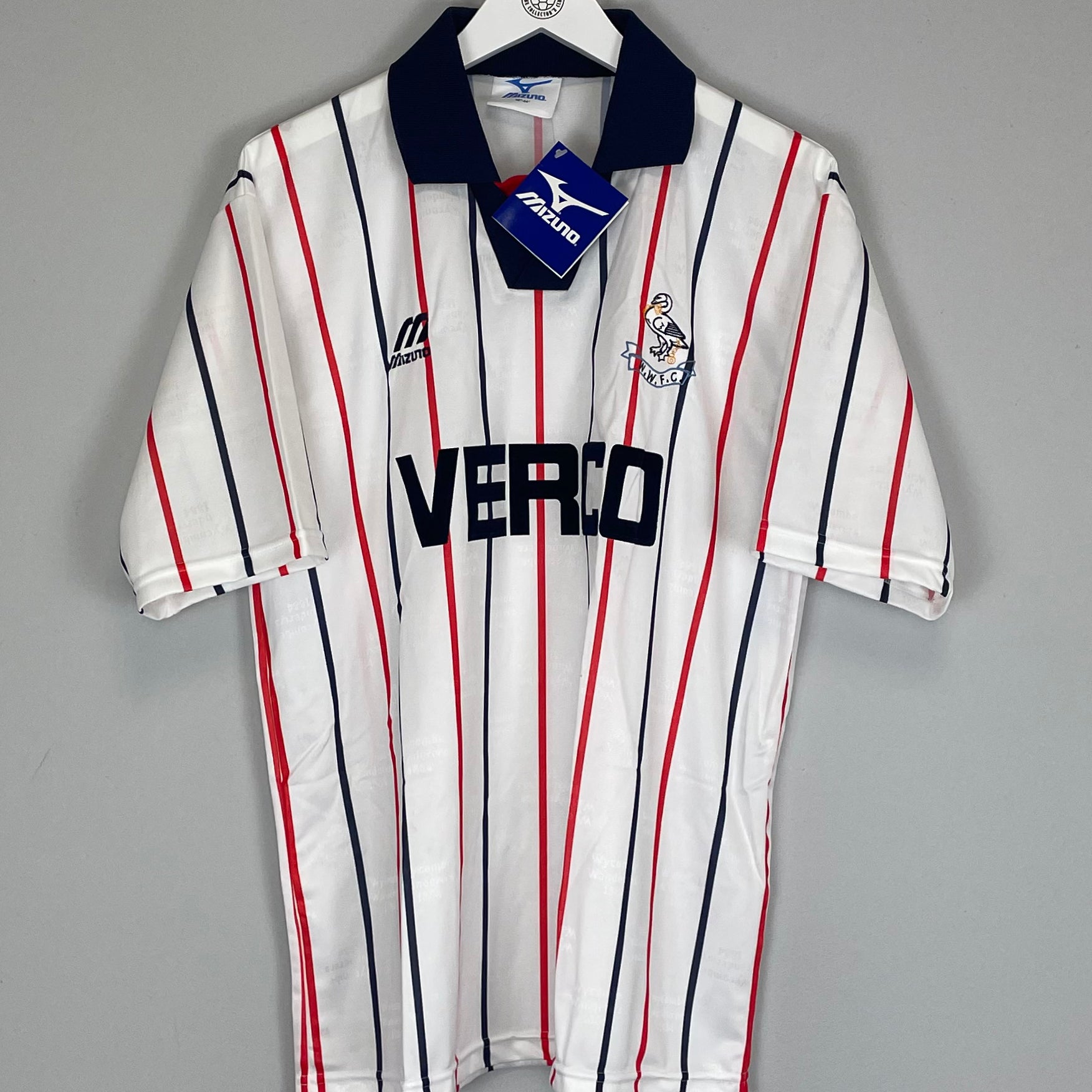 Shop 1996/97 WYCOMBE WANDERERS *BNWT* AWAY SHIRT (L) MIZUNO, classic football shirts, vintage football shirts & retro soccer jerseys at Cult Kits