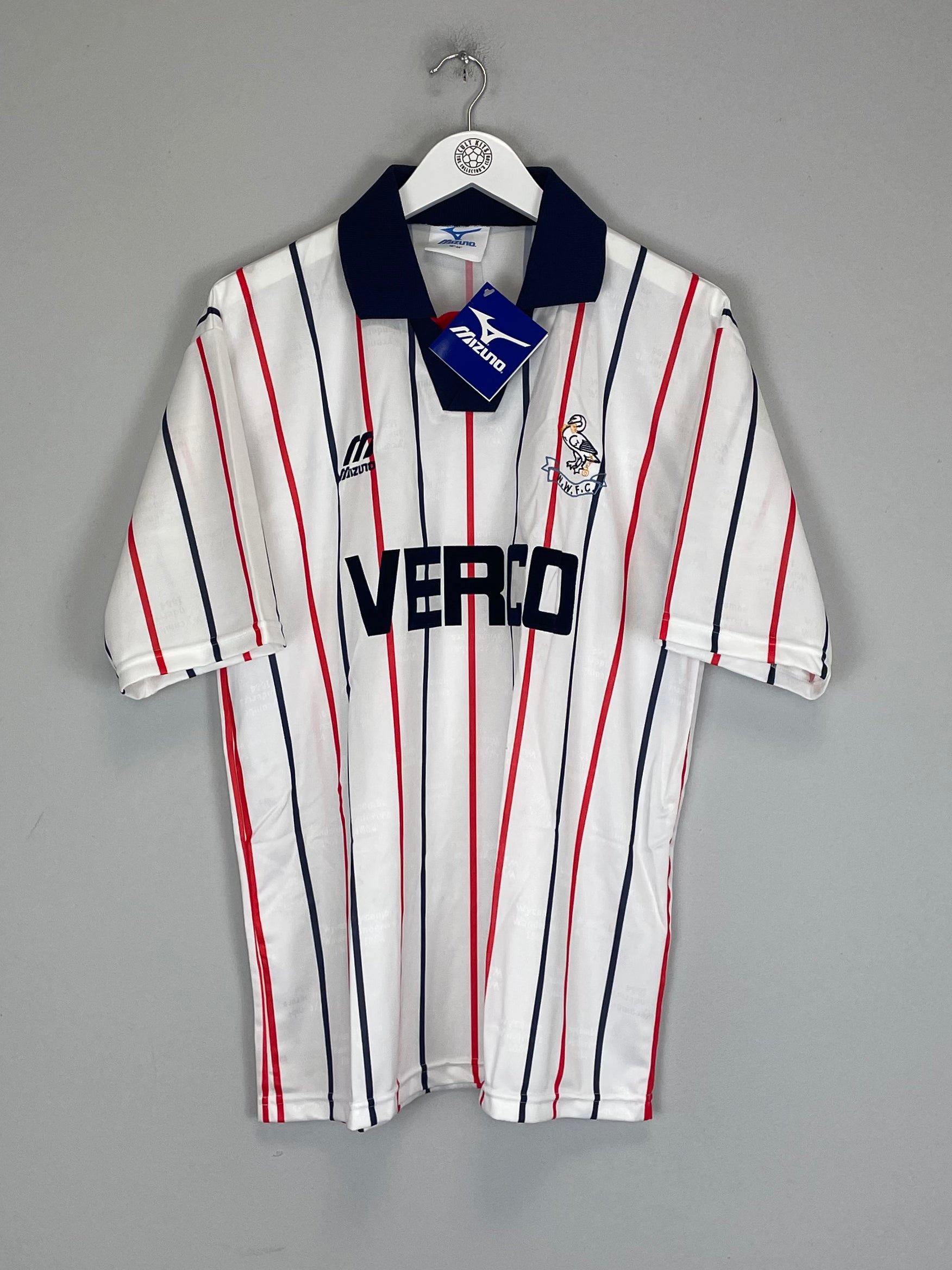 Shop 1996/97 WYCOMBE WANDERERS *BNWT* AWAY SHIRT (L) MIZUNO, classic football shirts, vintage football shirts & retro soccer jerseys at Cult Kits