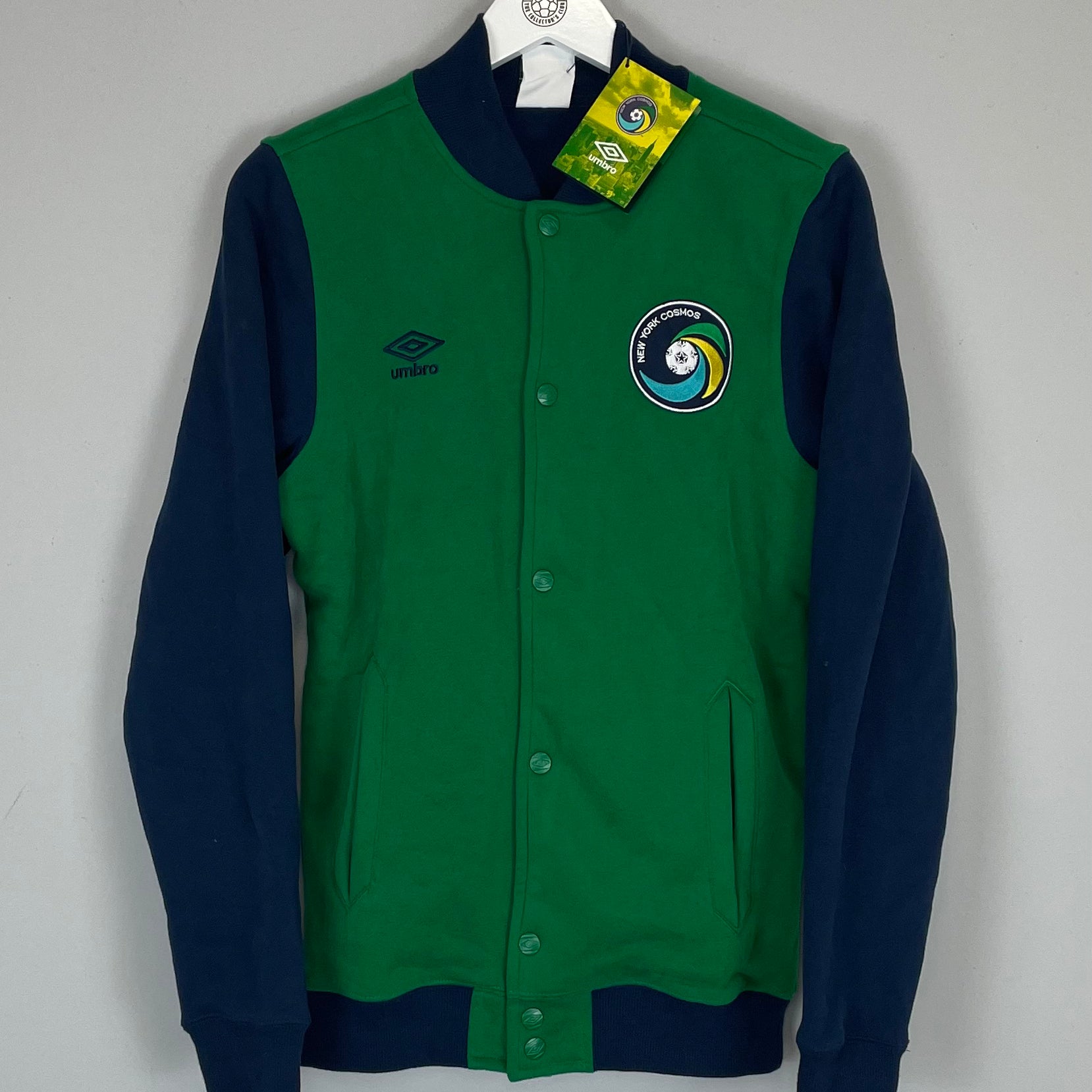 Shop 2011/12 NEW YORK COSMOS *BNWT* FLEECE BASEBALL JACKET (S) UMBRO, classic football shirts, vintage football shirts & retro soccer jerseys at Cult Kits