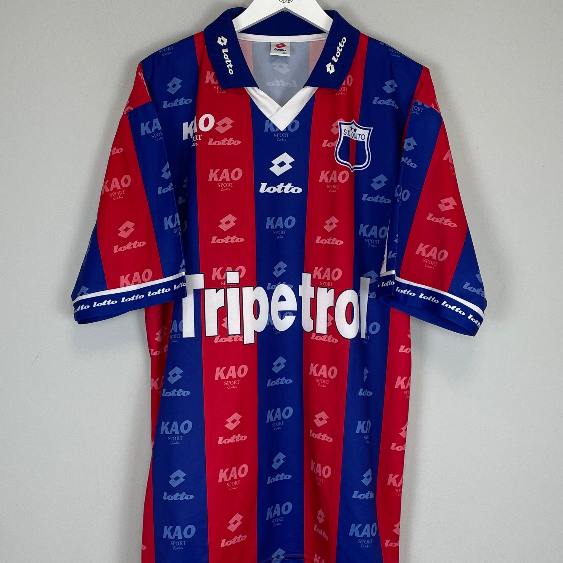 Shop 1996/98 DEPORTIVO QUITO HOME SHIRT (XXL) LOTTO, classic football shirts, vintage football shirts & retro soccer jerseys at Cult Kits
