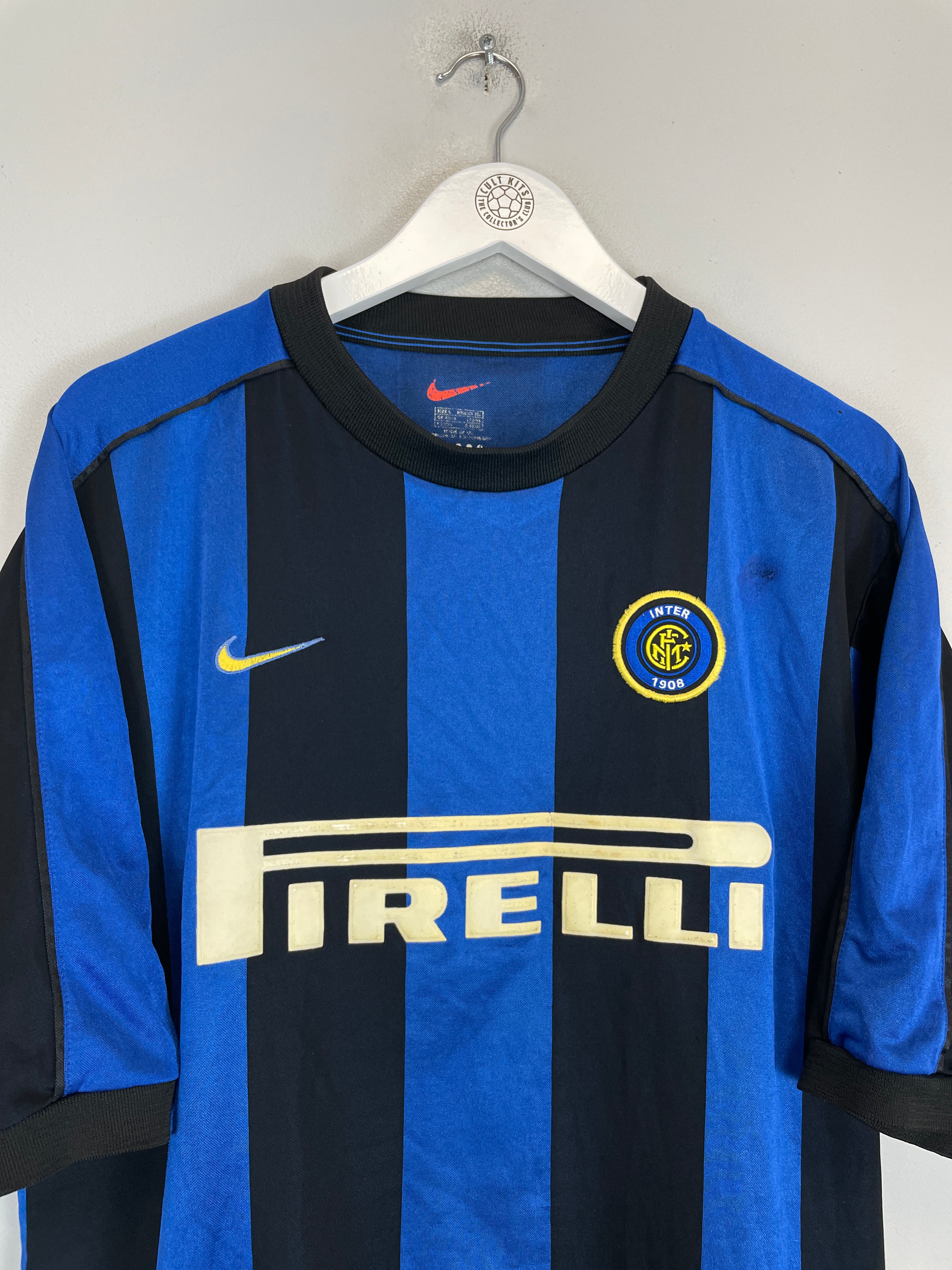 Shop 1999/00 INTER MILAN RONALDO #9 HOME SHIRT (L) NIKE, classic football shirts, vintage football shirts & retro soccer jerseys at Cult Kits