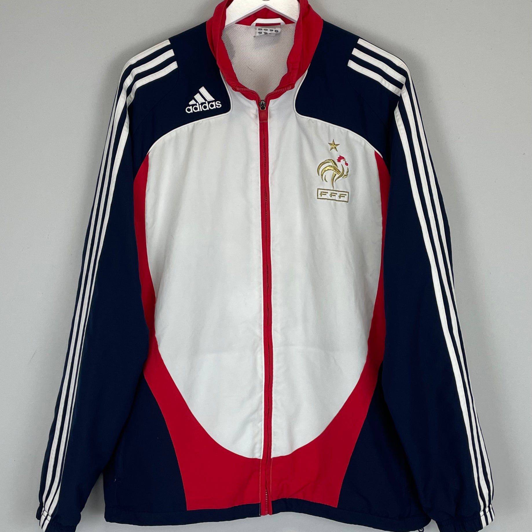 Shop 2007/08 FRANCE TRACK JACKET (L) ADIDAS, classic football shirts, vintage football shirts & retro soccer jerseys at Cult Kits