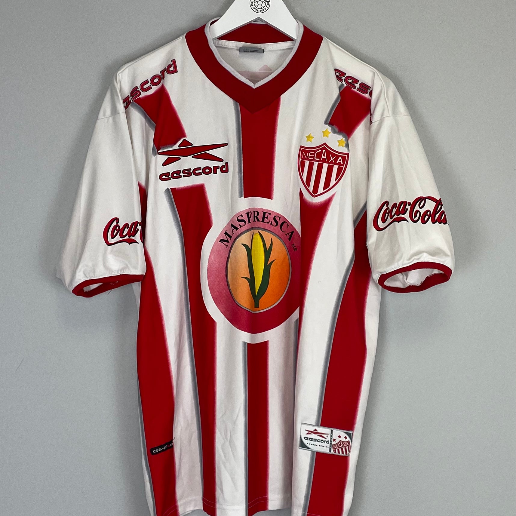 Shop 2000/01 NECAXA #6 HOME SHIRT (M) EESCORD, classic football shirts, vintage football shirts & retro soccer jerseys at Cult Kits