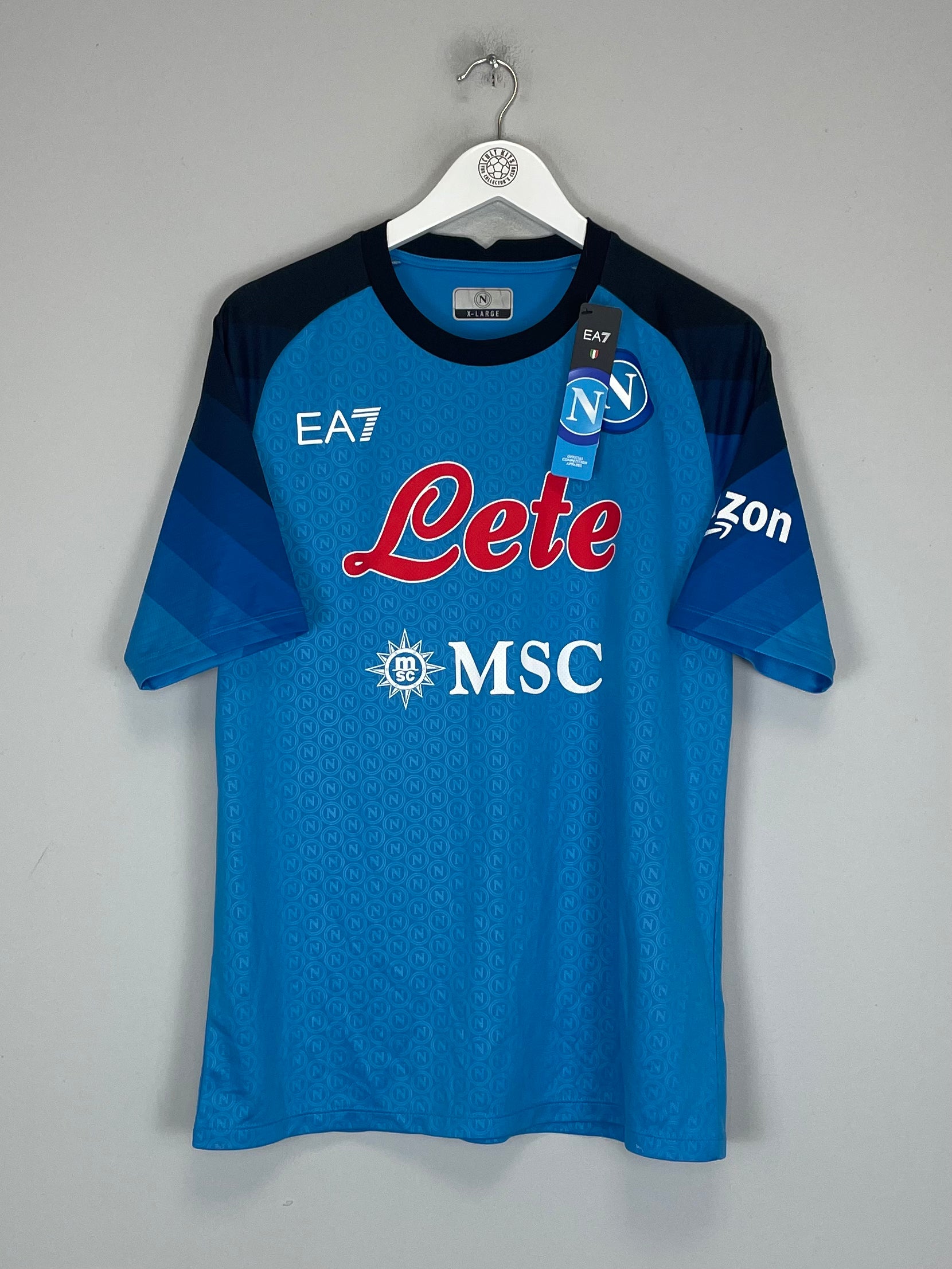 Shop 2022/23 NAPOLI *BNWT* HOME SHIRT (XL) EA7, classic football shirts, vintage football shirts & retro soccer jerseys at Cult Kits