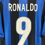 Shop 1999/00 INTER MILAN RONALDO #9 HOME SHIRT (L) NIKE, classic football shirts, vintage football shirts & retro soccer jerseys at Cult Kits