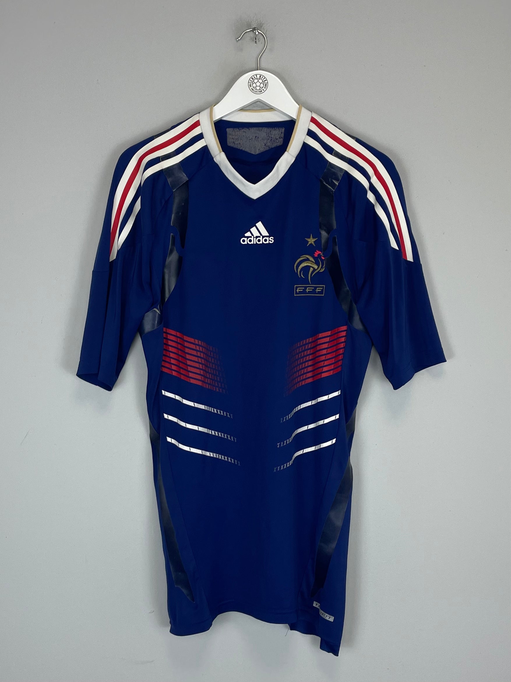 Shop 2009/10 FRANCE *PLAYER ISSUE* HOME SHIRT (L) ADIDAS, classic football shirts, vintage football shirts & retro soccer jerseys at Cult Kits