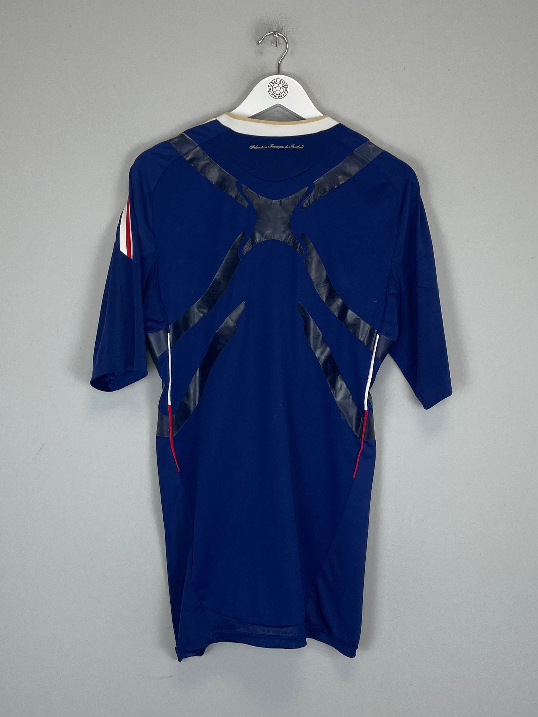 Shop 2009/10 FRANCE *PLAYER ISSUE* HOME SHIRT (L) ADIDAS, classic football shirts, vintage football shirts & retro soccer jerseys at Cult Kits
