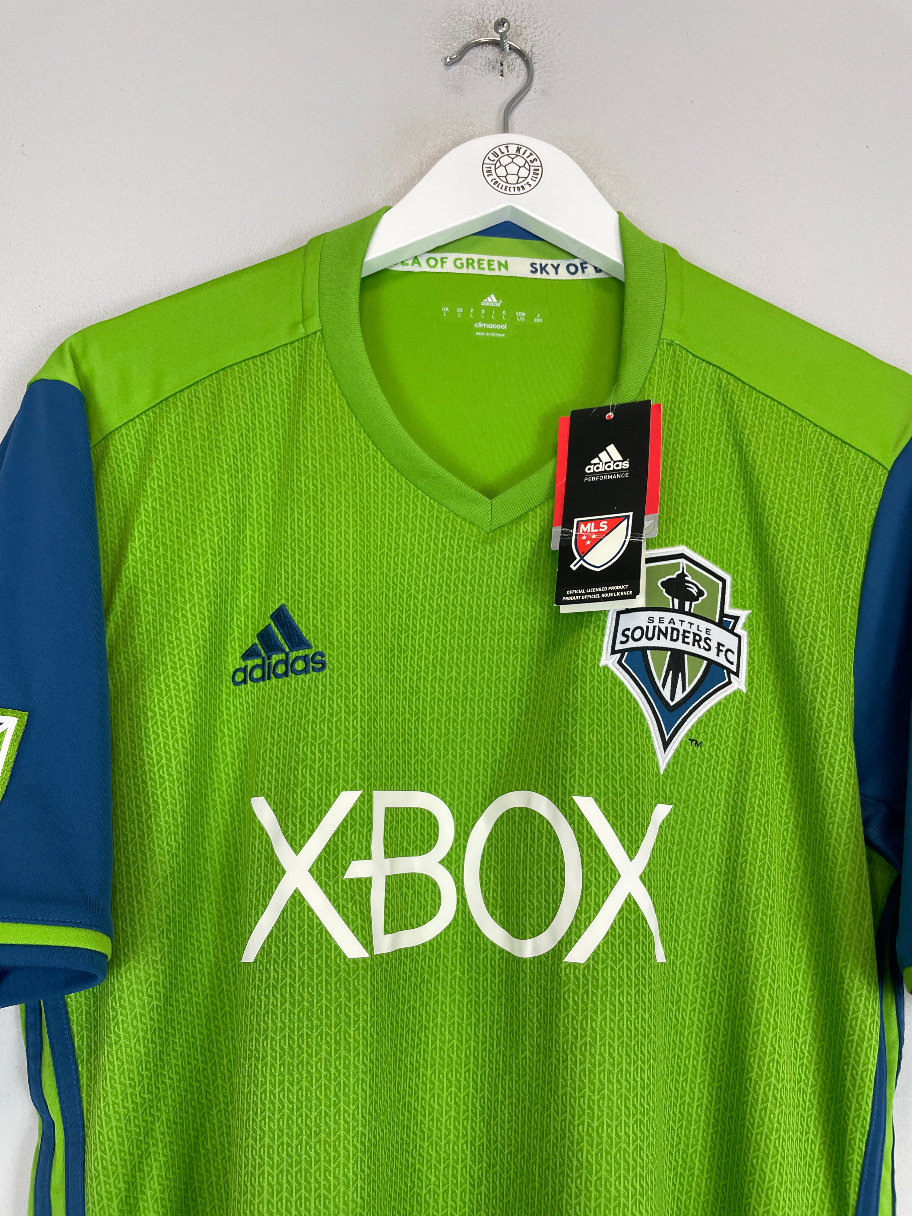 Shop 2016/17 SEATTLE SOUNDERS *BNWT* HOME SHIRT (L) ADIDAS, classic football shirts, vintage football shirts & retro soccer jerseys at Cult Kits