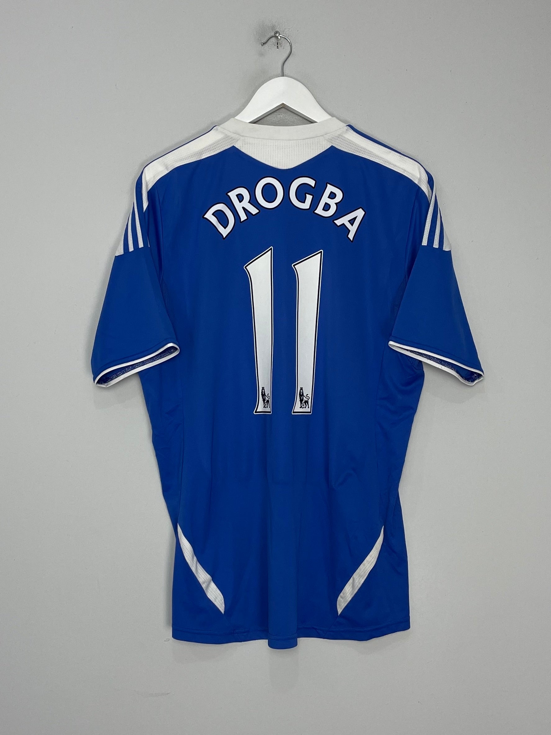 Shop 2011/12 CHELSEA DROGBA #11 HOME SHIRT (L) ADIDAS, classic football shirts, vintage football shirts & retro soccer jerseys at Cult Kits