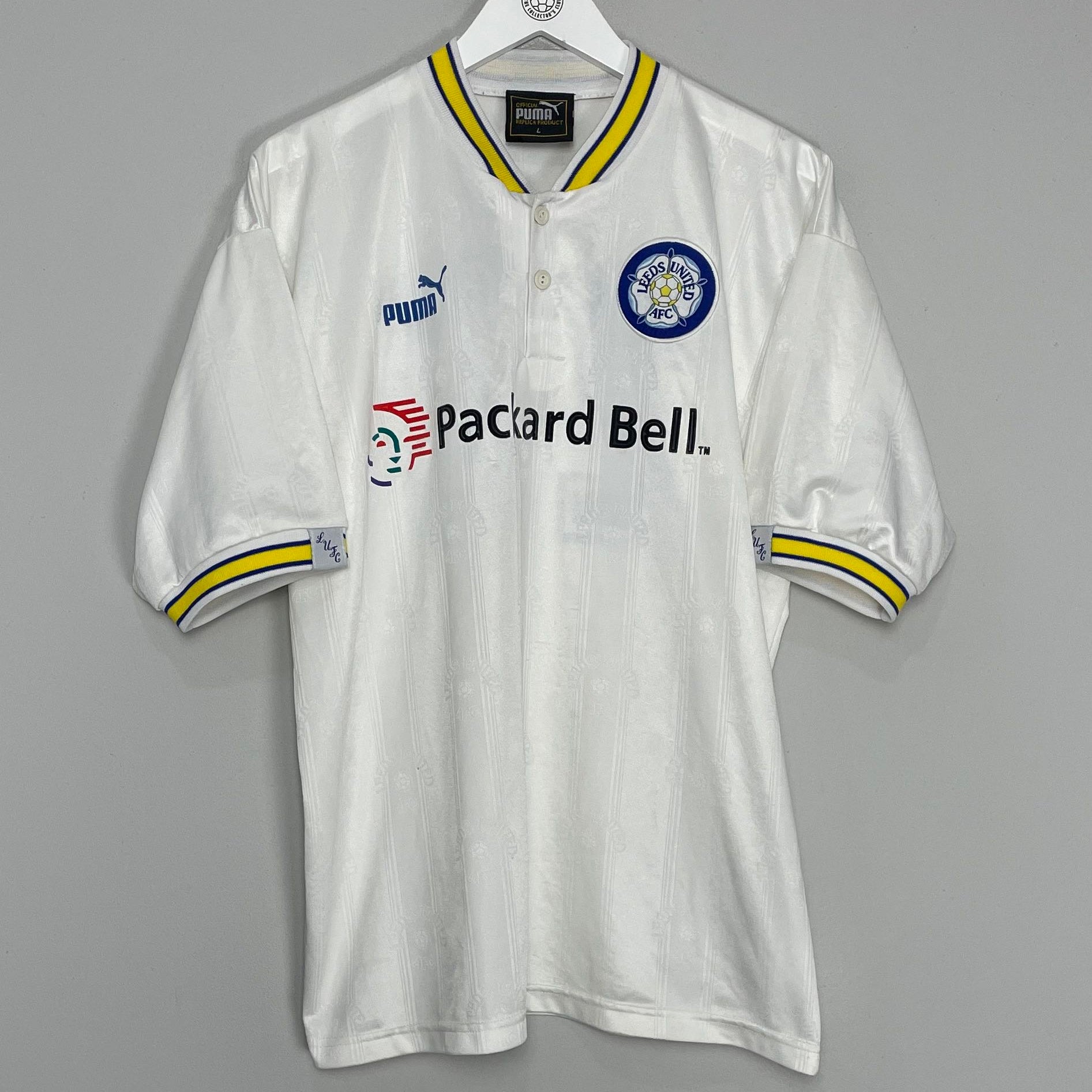 Shop 1996/98 LEEDS UNITED #22 HOME SHIRT (L) PUMA, classic football shirts, vintage football shirts & retro soccer jerseys at Cult Kits
