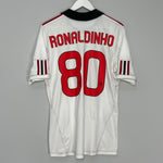 Shop 2010/11 AC MILAN RONALDINHO #80 AWAY SHIRT (M) ADIDAS, classic football shirts, vintage football shirts & retro soccer jerseys at Cult Kits