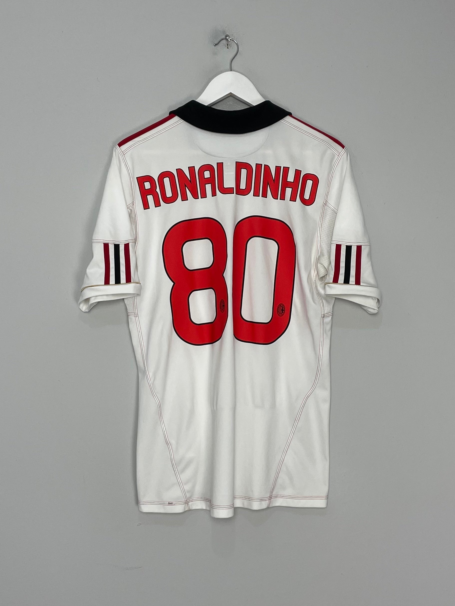 Shop 2010/11 AC MILAN RONALDINHO #80 AWAY SHIRT (M) ADIDAS, classic football shirts, vintage football shirts & retro soccer jerseys at Cult Kits