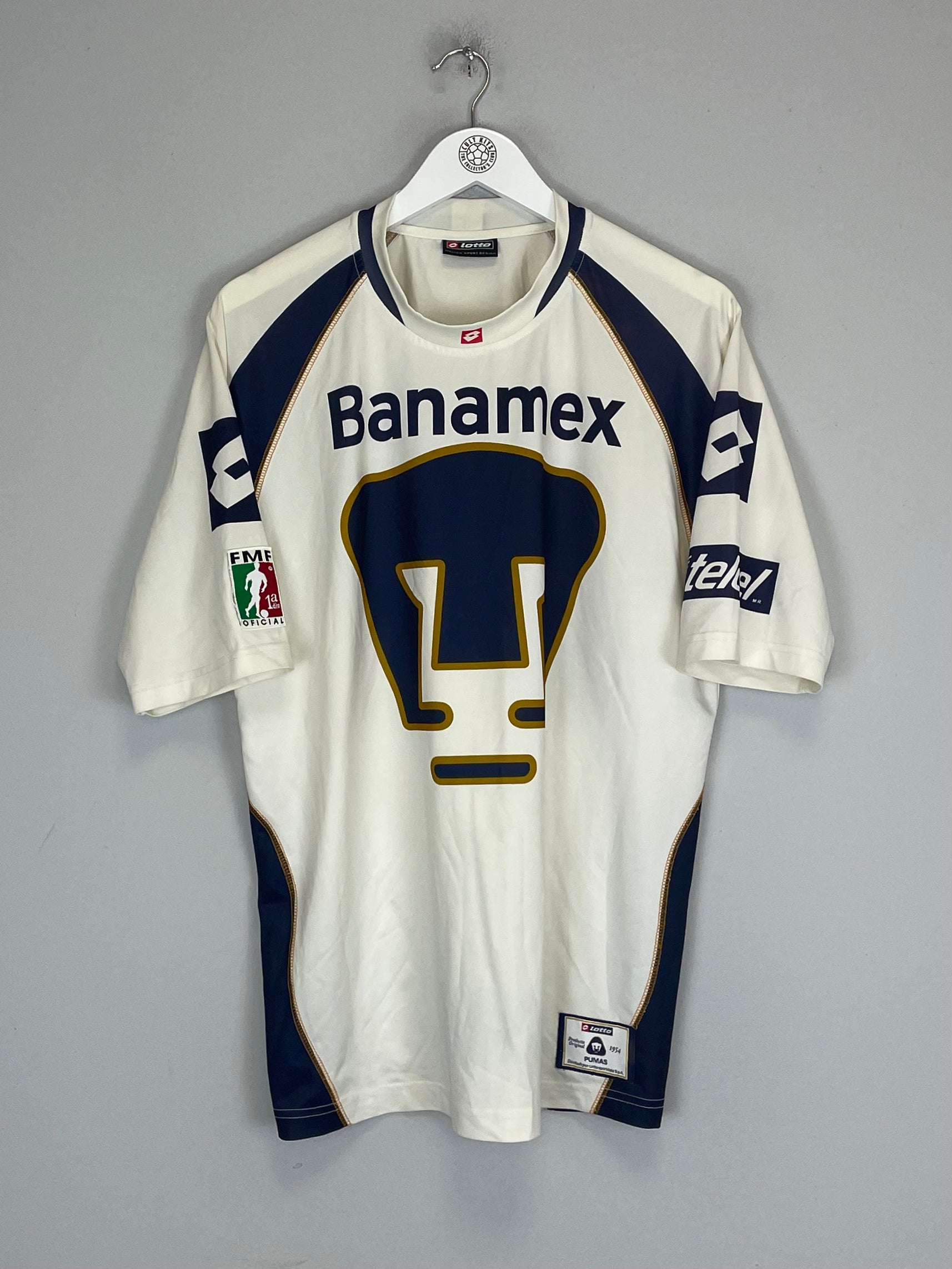 Shop 2001/02 UNAM PUMAS AWAY SHIRT (L) LOTTO, classic football shirts, vintage football shirts & retro soccer jerseys at Cult Kits