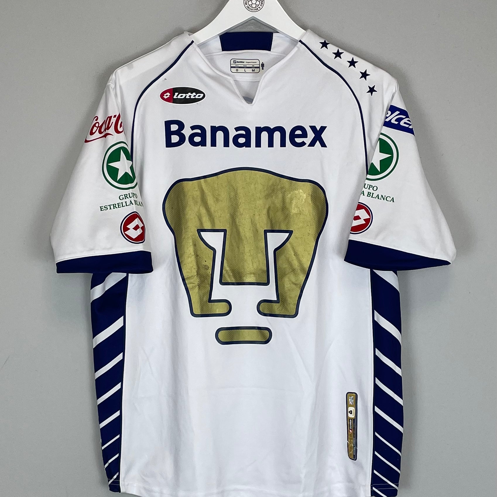 Shop 2005/06 UNAM PUMAS HOME SHIRT (M) LOTTO, classic football shirts, vintage football shirts & retro soccer jerseys at Cult Kits