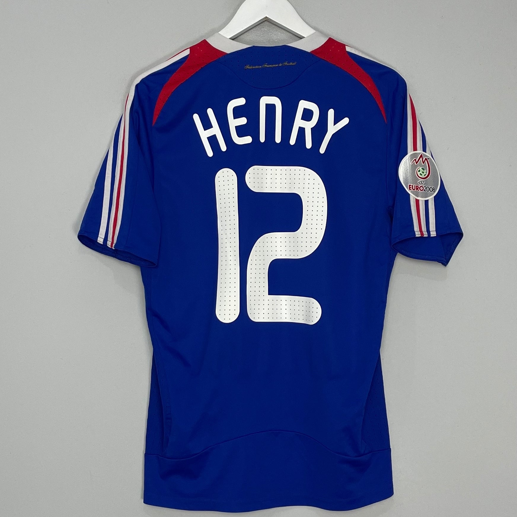 Shop 2007/08 FRANCE HENRY #12 HOME SHIRT (M) ADIDAS, classic football shirts, vintage football shirts & retro soccer jerseys at Cult Kits