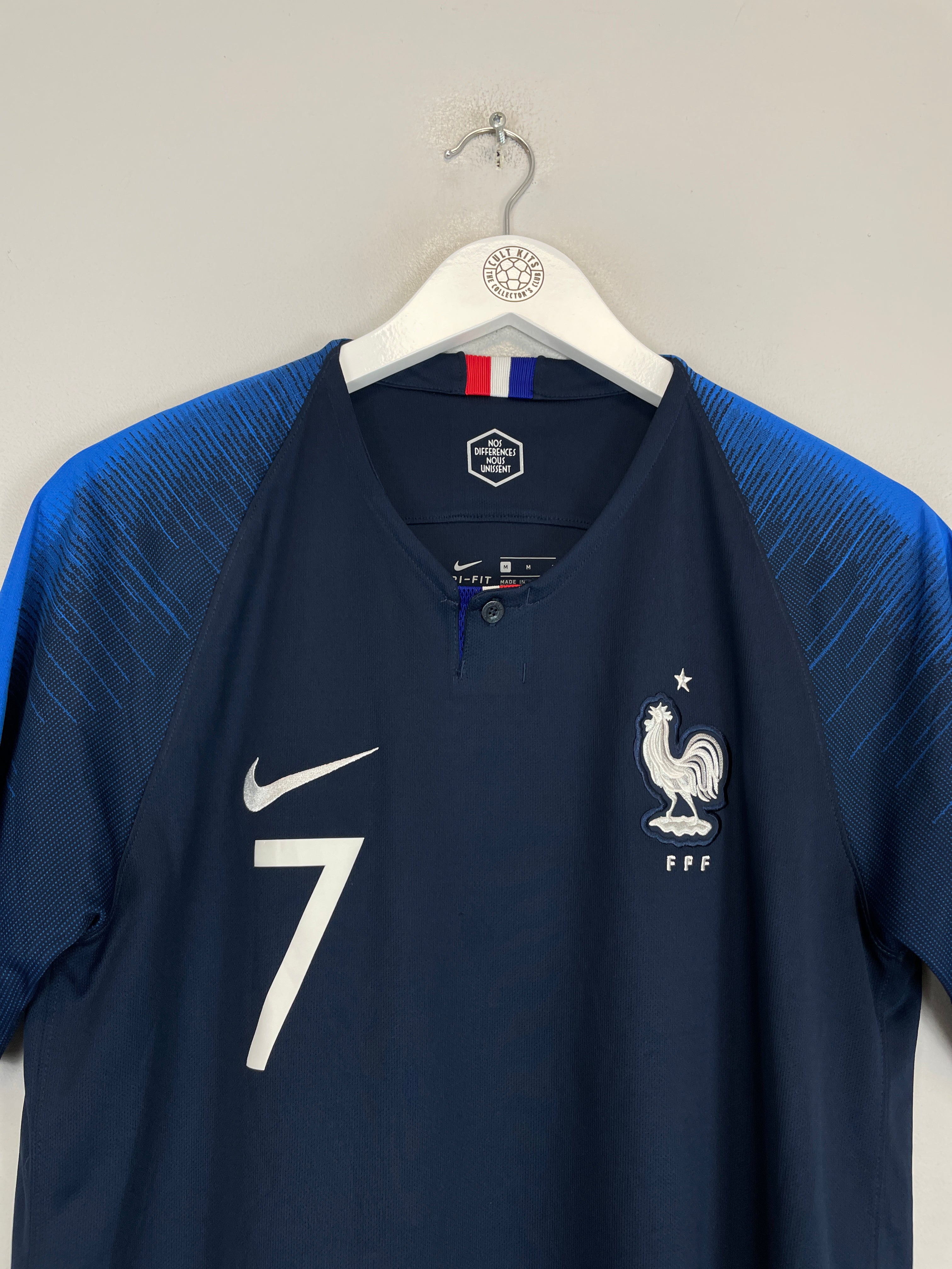 Shop 2018 FRANCE GRIEZMANN #7 HOME SHIRT (M) NIKE, classic football shirts, vintage football shirts & retro soccer jerseys at Cult Kits