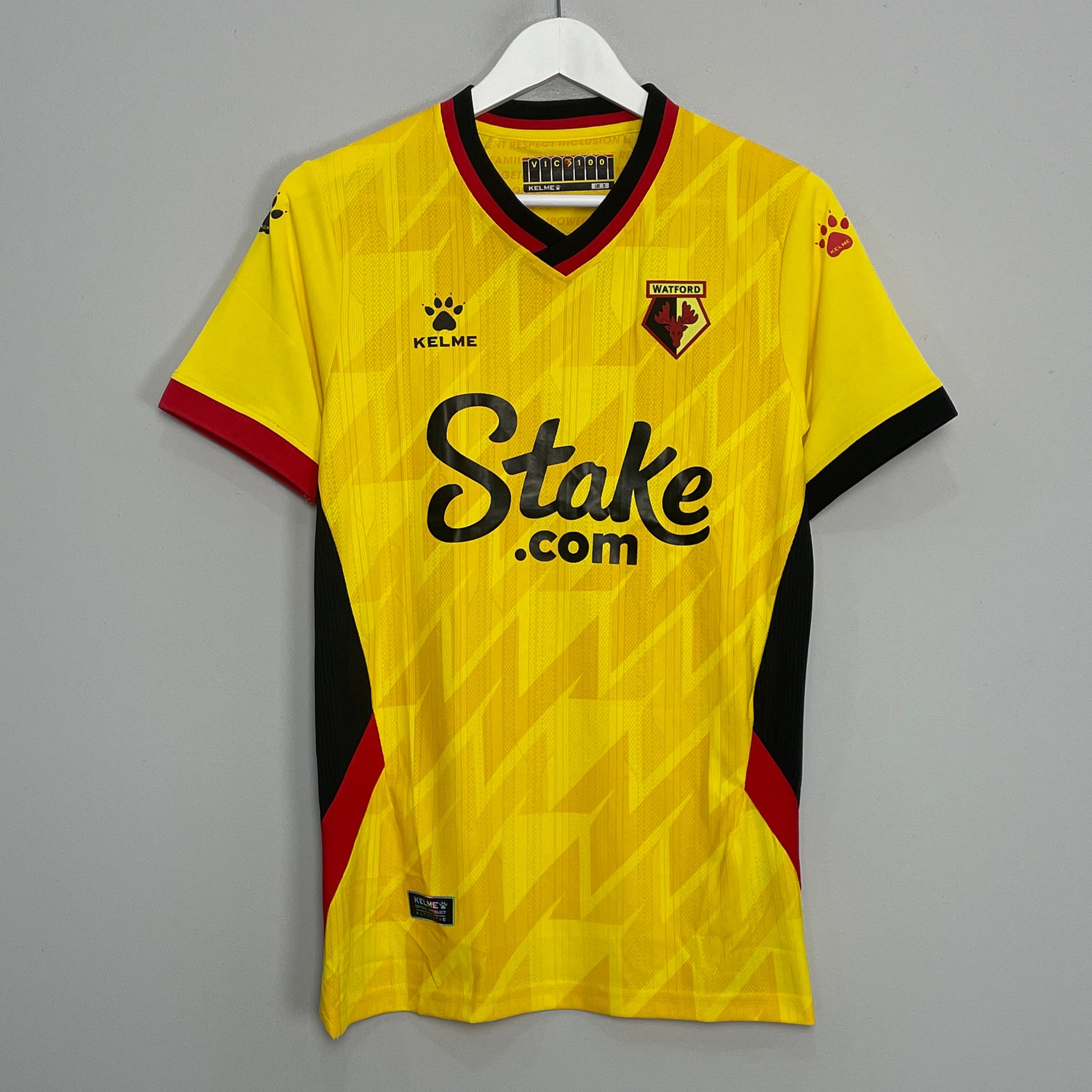 Shop 2022/23 WATFORD HOME SHIRT (S) KELME, classic football shirts, vintage football shirts & retro soccer jerseys at Cult Kits