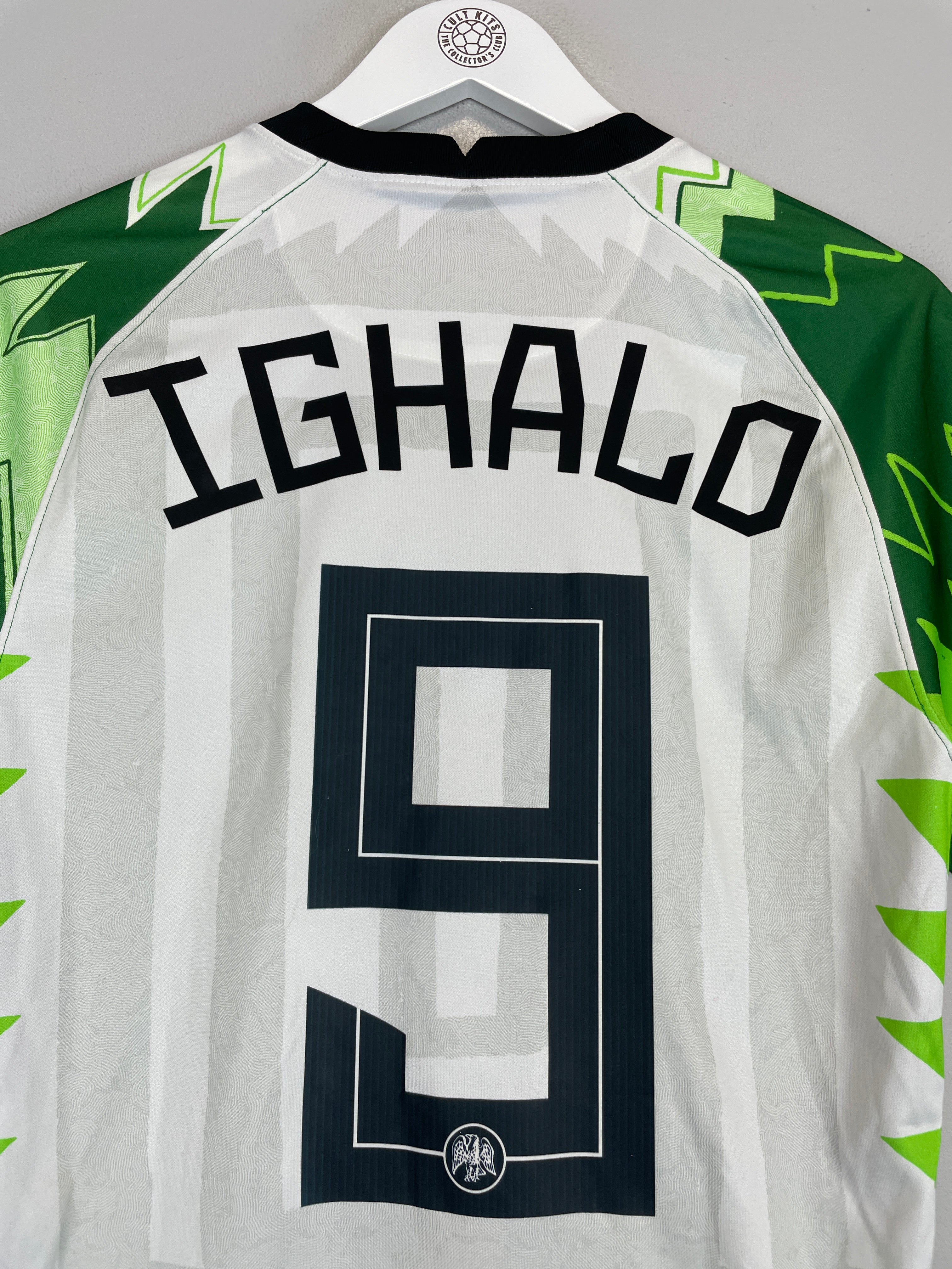 Shop 2020/21 NIGERIA IGHALO #9 HOME SHIRT (S) NIKE, classic football shirts, vintage football shirts & retro soccer jerseys at Cult Kits