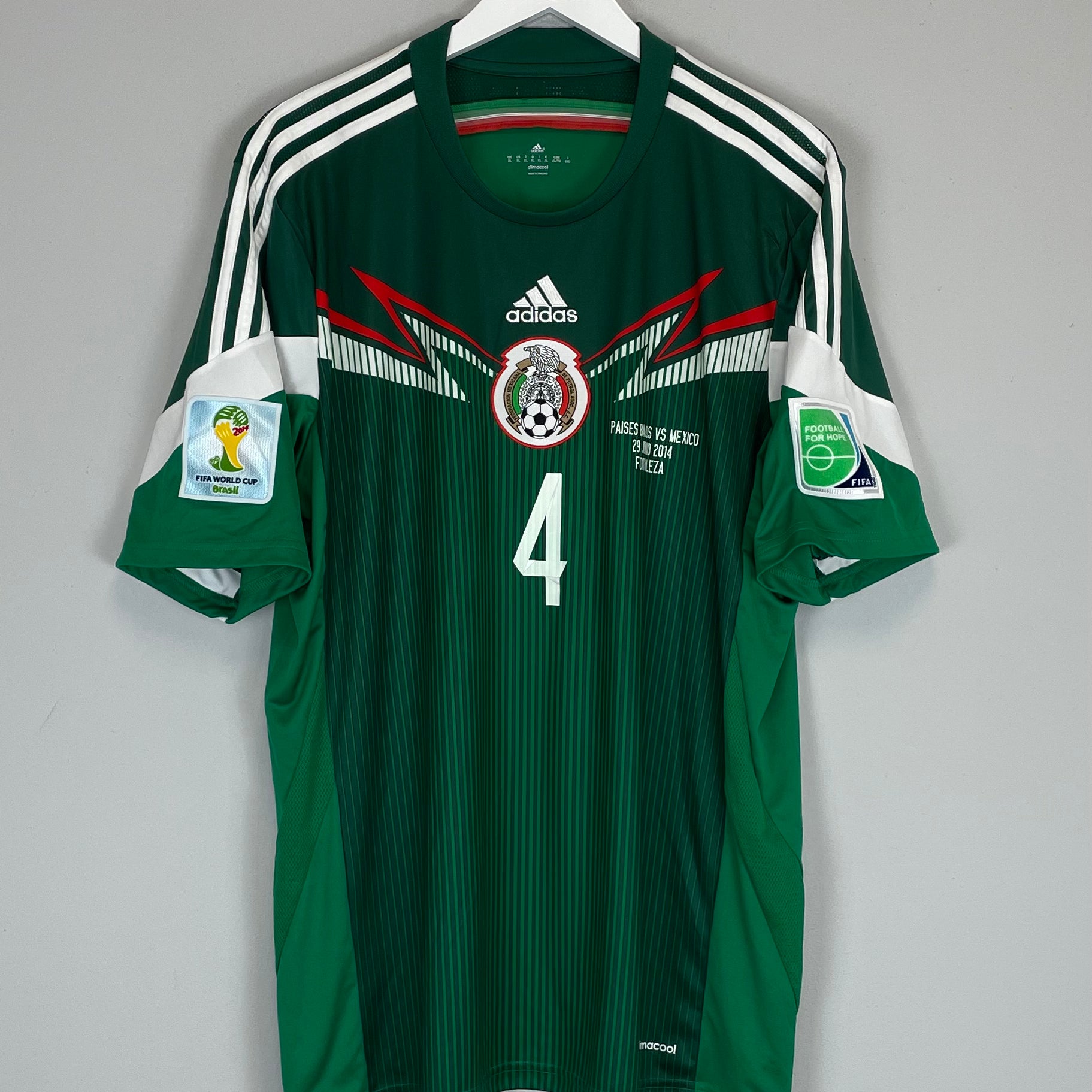 Shop 2014/15 MEXICO R.MARQUEZ #4 HOME SHIRT (XL) ADIDAS, classic football shirts, vintage football shirts & retro soccer jerseys at Cult Kits