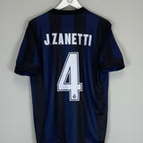 2013/14 INTER MILAN J.ZANETTI #4 HOME SHIRT (M) NIKE
