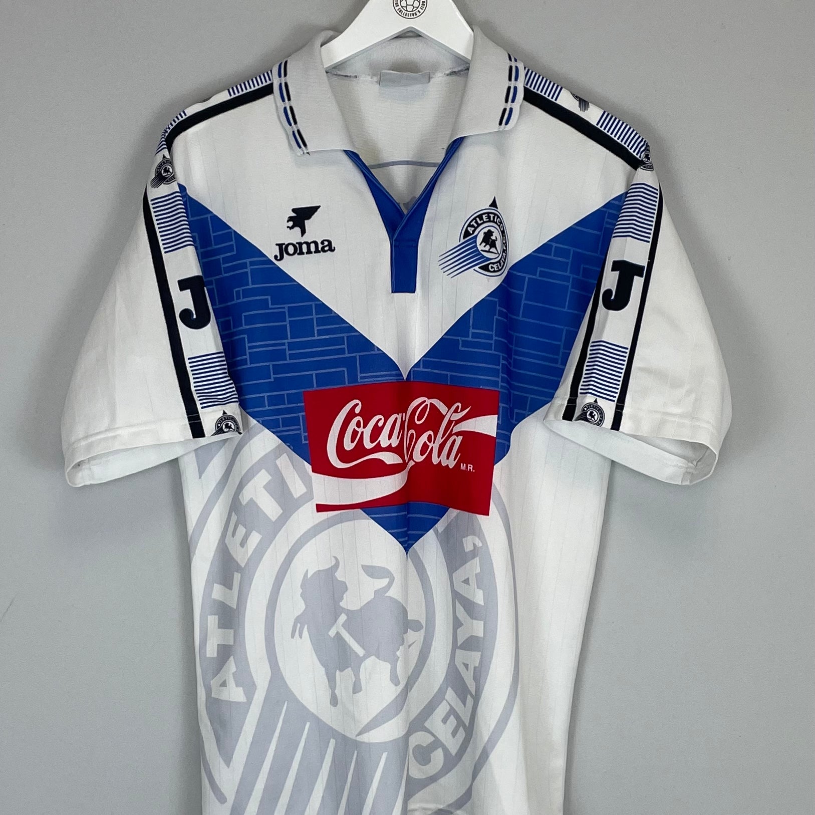 Shop 1996/97 ATLETICO CELAYA HOME SHIRT (M) JOMA, classic football shirts, vintage football shirts & retro soccer jerseys at Cult Kits