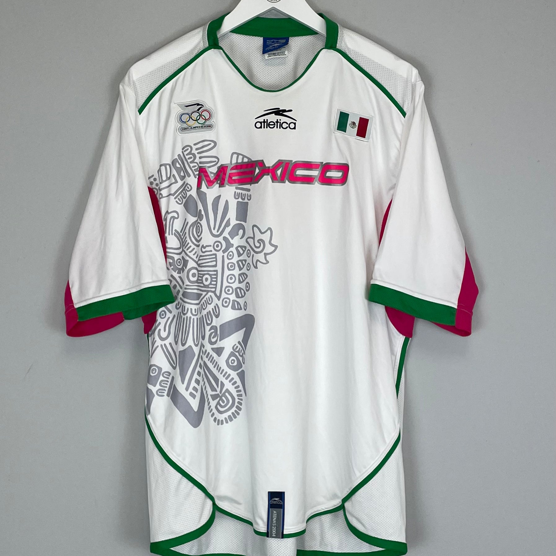 Shop 2004 MEXICO OLYMPIC AWAY SHIRT (XL) ATLETICA, classic football shirts, vintage football shirts & retro soccer jerseys at Cult Kits