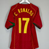 2004/06 PORTUGAL C.RONALDO #17 HOME SHIRT (L) NIKE