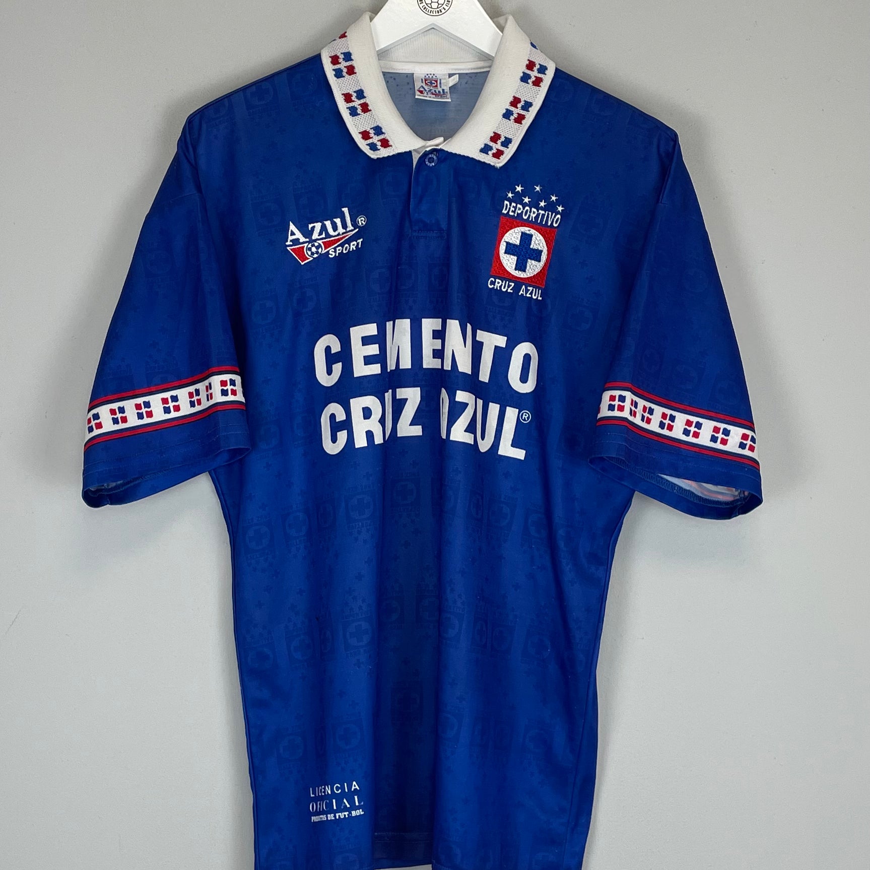 Shop 1994/95 CRUZ AZUL #23 HOME SHIRT (M) AZUL SPORT, classic football shirts, vintage football shirts & retro soccer jerseys at Cult Kits