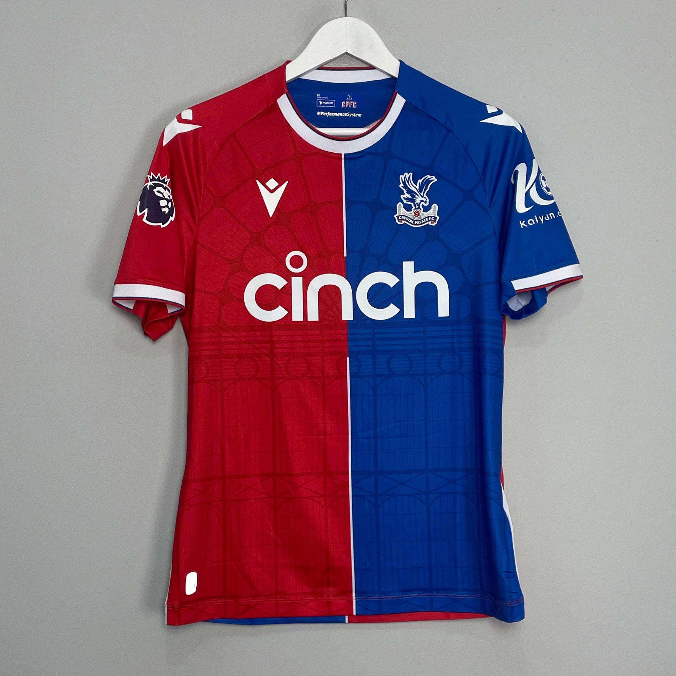 Shop 2023/24 CRYSTAL PALACE HOME SHIRT (M) MACRON, classic football shirts, vintage football shirts & retro soccer jerseys at Cult Kits