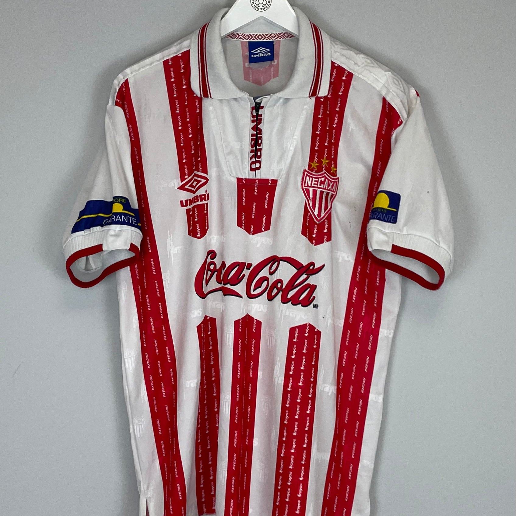 Shop 1998/99 NECAXA HOME SHIRT (L) UMBRO, classic football shirts, vintage football shirts & retro soccer jerseys at Cult Kits