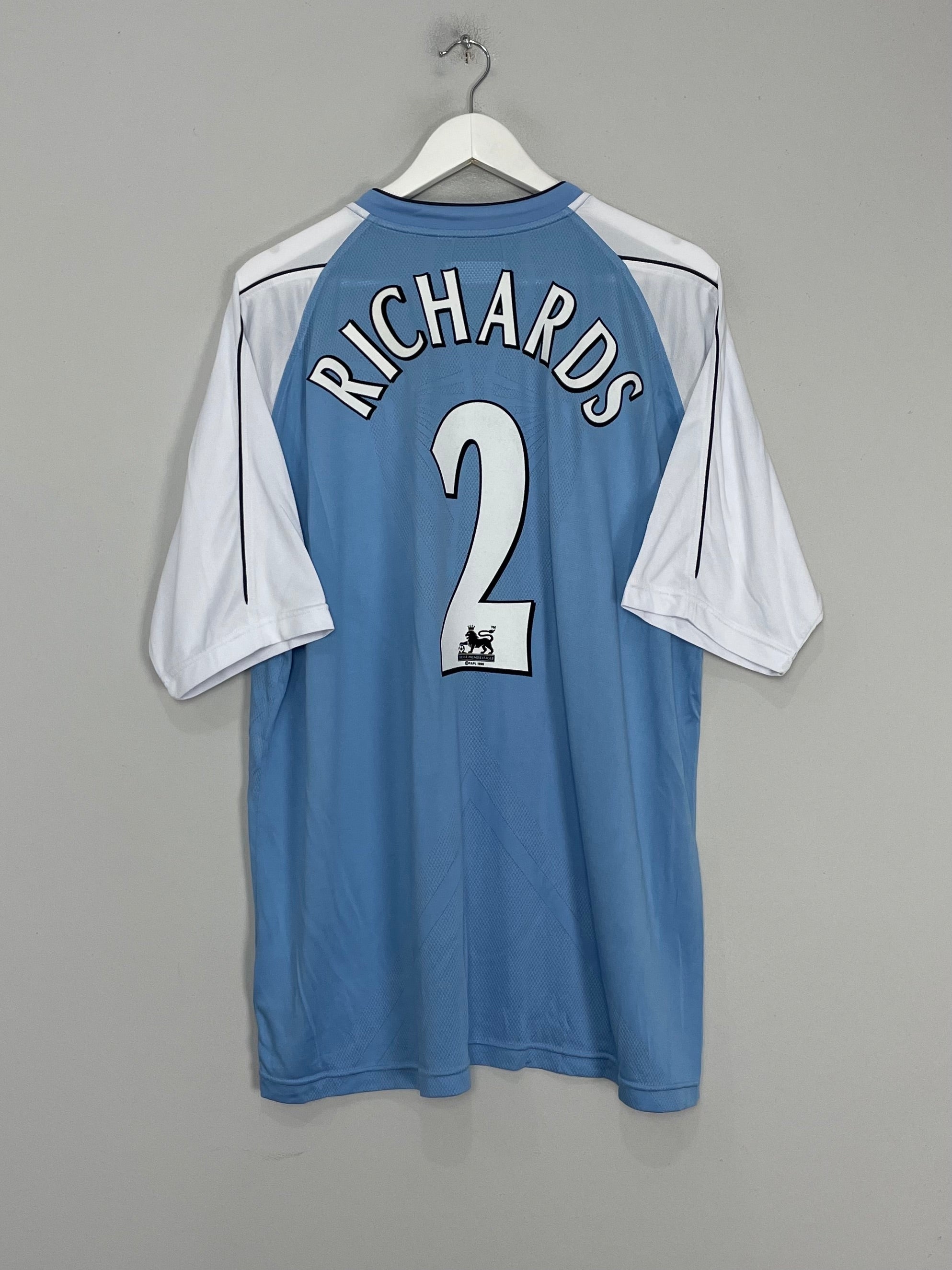 Shop 2006/07 MANCHESTER CITY RICHARDS #2 HOME SHIRT (XXL) REEBOK, classic football shirts, vintage football shirts & retro soccer jerseys at Cult Kits