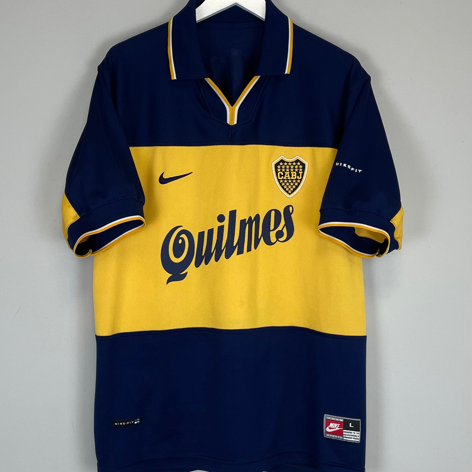 Shop 1998/99 BOCA JUNIORS HOME SHIRT (L) NIKE, classic football shirts, vintage football shirts & retro soccer jerseys at Cult Kits