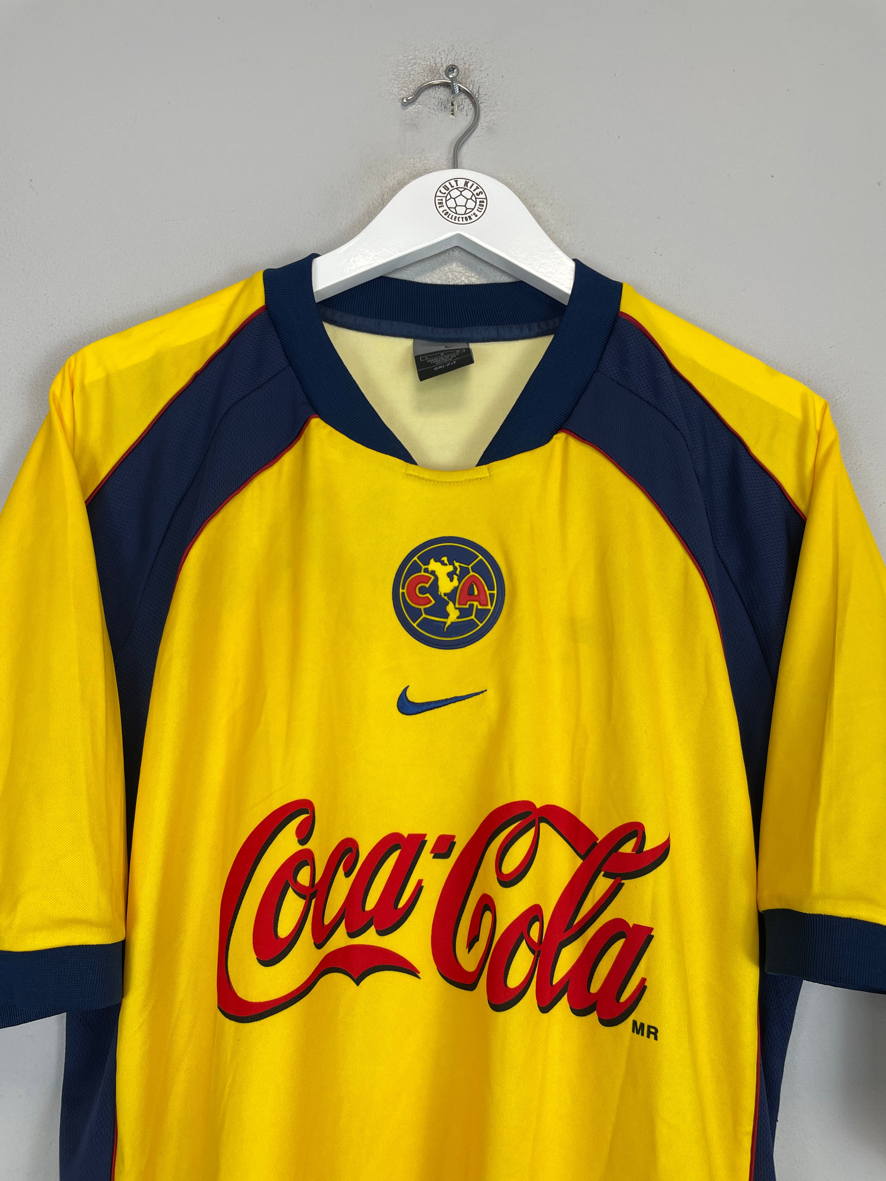 Shop 2001/02 CLUB AMERICA *BNWT* HOME SHIRT (L) NIKE, classic football shirts, vintage football shirts & retro soccer jerseys at Cult Kits