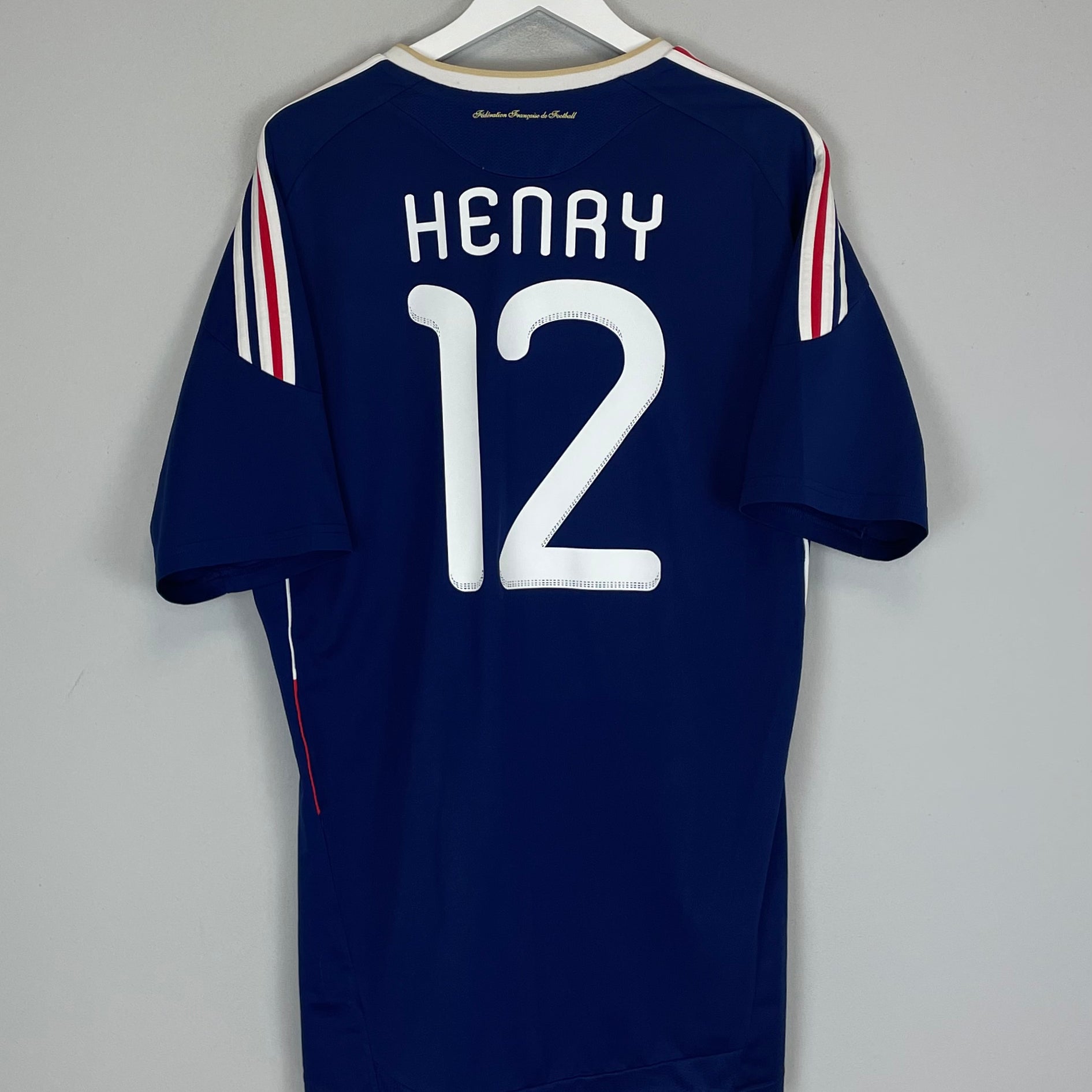 Shop 2009/10 FRANCE HENRY #12 HOME SHIRT (XL) ADIDAS, classic football shirts, vintage football shirts & retro soccer jerseys at Cult Kits