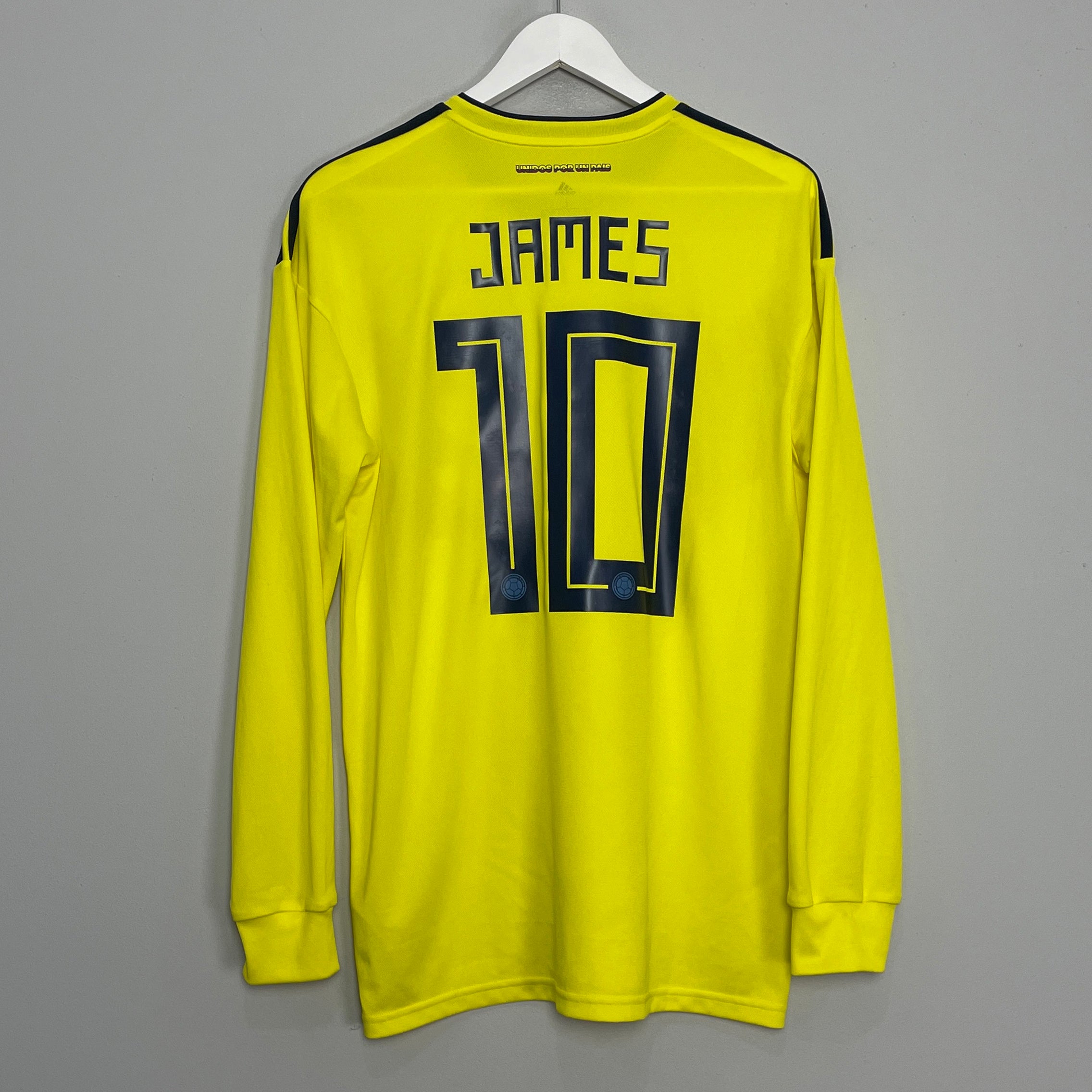 Shop 2018/19 COLOMBIA JAMES #10 L/S HOME SHIRT (L) ADIDAS, classic football shirts, vintage football shirts & retro soccer jerseys at Cult Kits