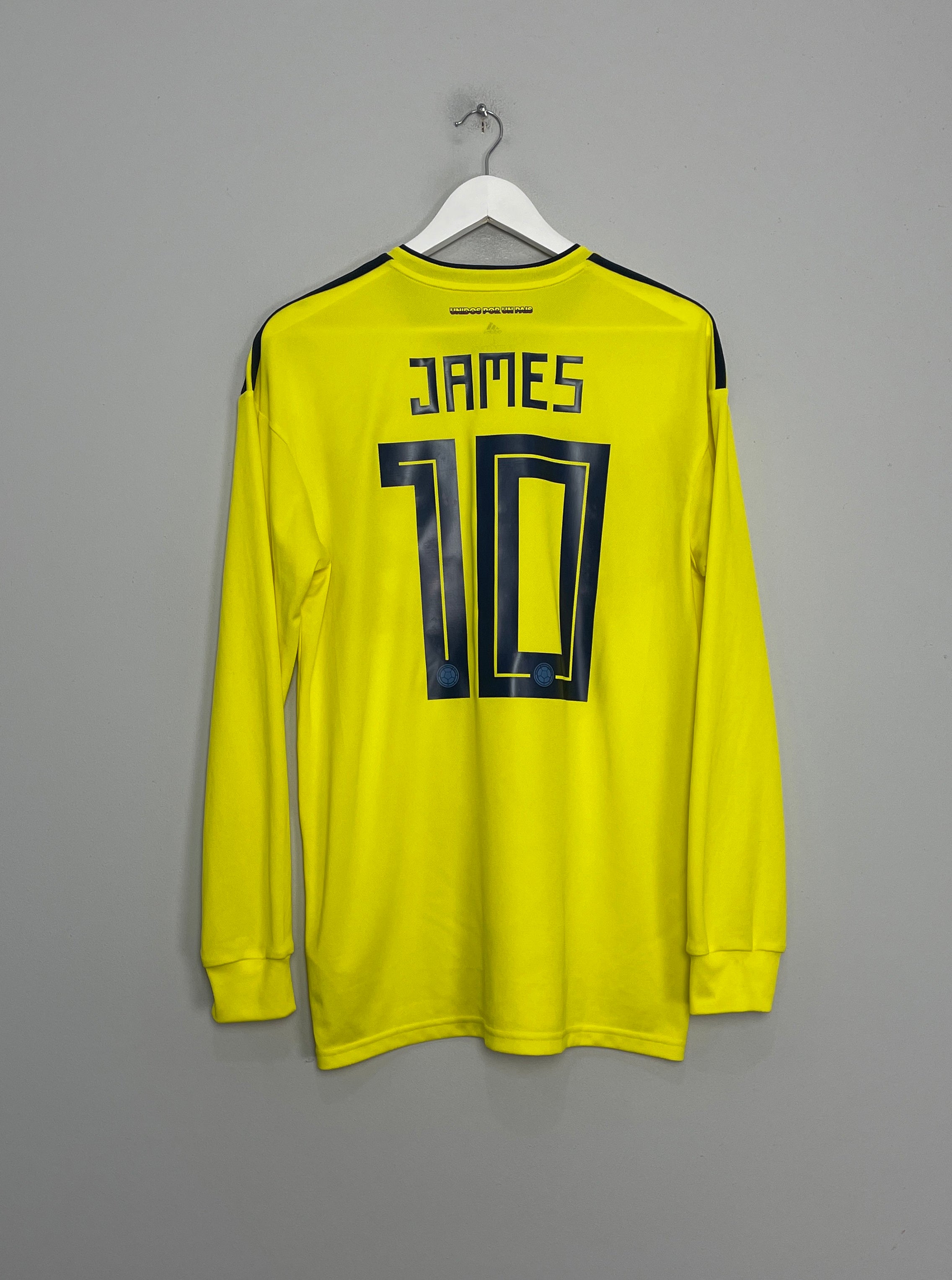 Shop 2018/19 COLOMBIA JAMES #10 L/S HOME SHIRT (L) ADIDAS, classic football shirts, vintage football shirts & retro soccer jerseys at Cult Kits