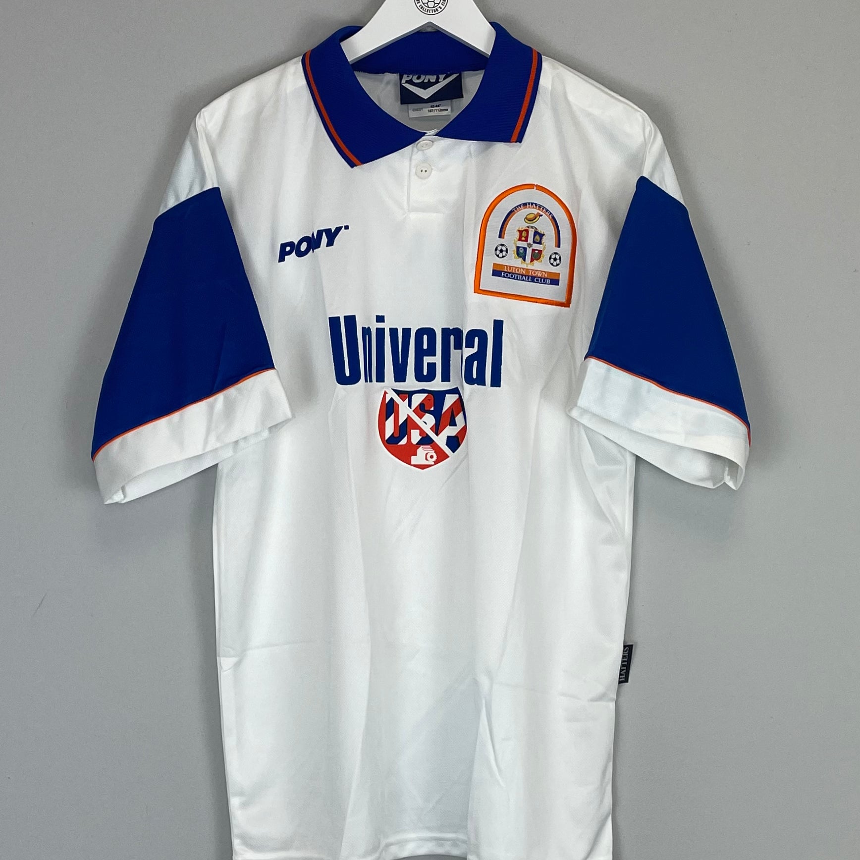 Shop 1995/97 LUTON TOWN *BNWOT* HOME SHIRT (L) PONY, classic football shirts, vintage football shirts & retro soccer jerseys at Cult Kits