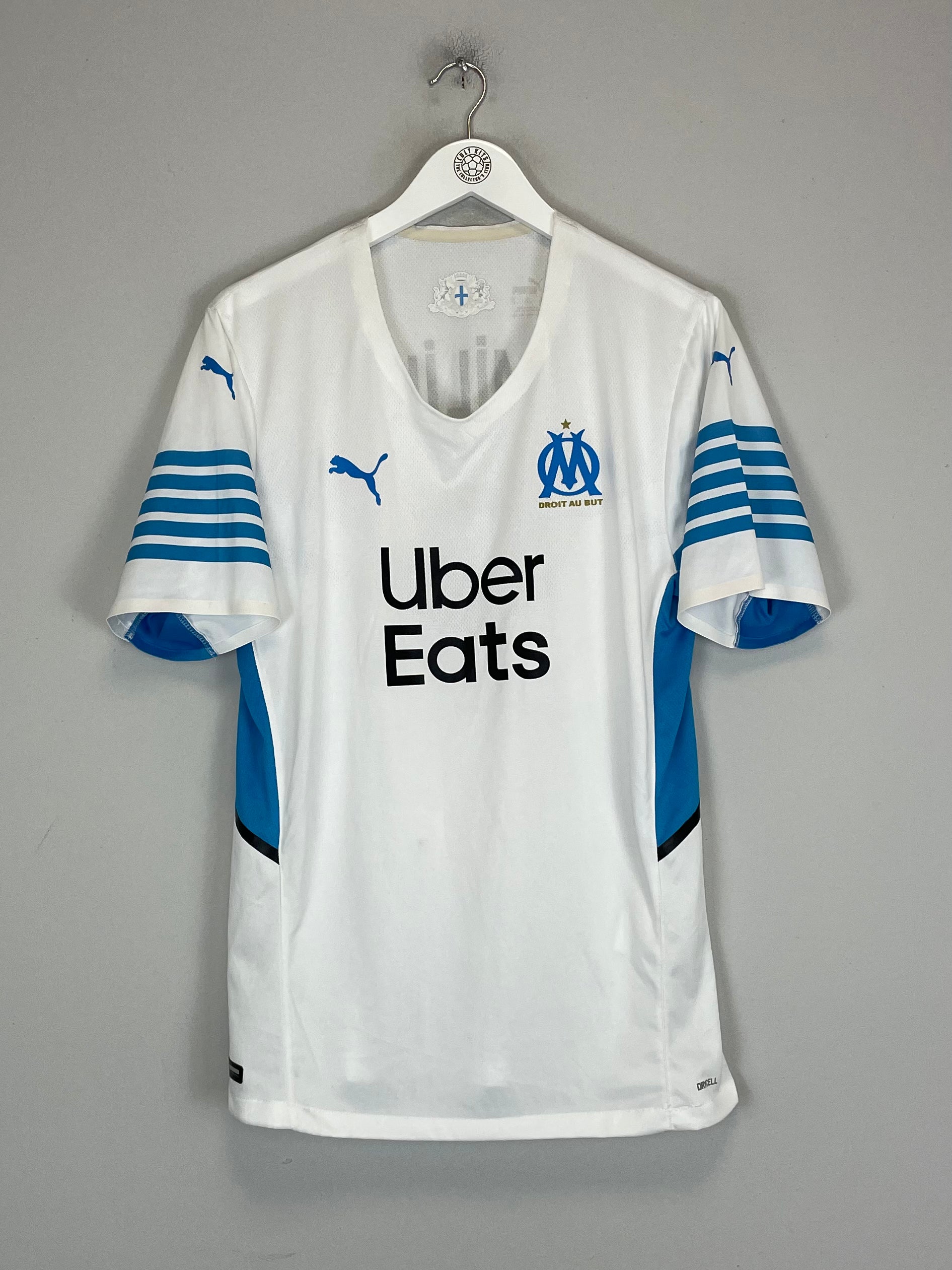Shop 2021/22 MARSEILLE MILIK #9 *PLAYER ISSUE* HOME SHIRT (L) PUMA, classic football shirts, vintage football shirts & retro soccer jerseys at Cult Kits