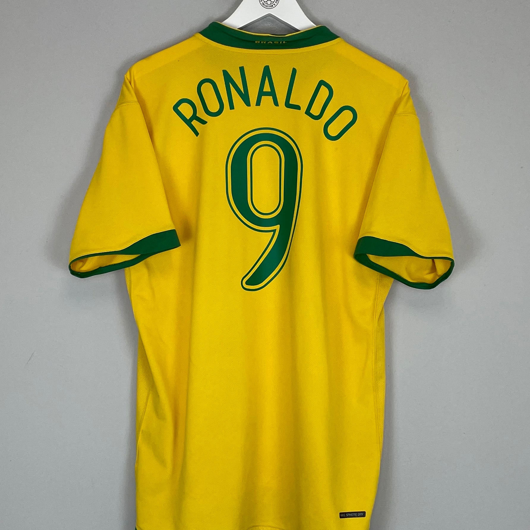 Shop 2006/08 BRAZIL RONALDO #9 HOME SHIRT (M) NIKE, classic football shirts, vintage football shirts & retro soccer jerseys at Cult Kits