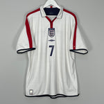 Shop 2003/05 ENGLAND BECKHAM #7 HOME SHIRT (XXL) UMBRO, classic football shirts, vintage football shirts & retro soccer jerseys at Cult Kits