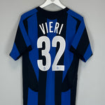 Shop 2003/04 INTER MILAN VIERI #32 HOME SHIRT (S) NIKE, classic football shirts, vintage football shirts & retro soccer jerseys at Cult Kits