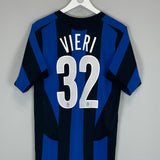 Shop 2003/04 INTER MILAN VIERI #32 HOME SHIRT (S) NIKE, classic football shirts, vintage football shirts & retro soccer jerseys at Cult Kits