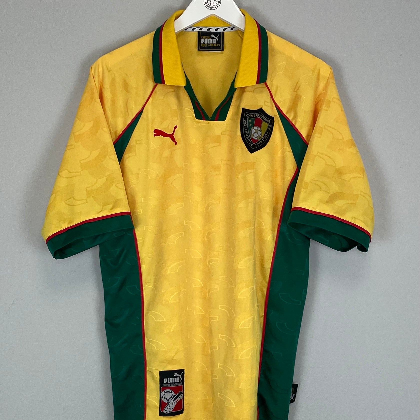 Shop 1998/99 CAMEROON AWAY SHIRT (M) PUMA, classic football shirts, vintage football shirts & retro soccer jerseys at Cult Kits