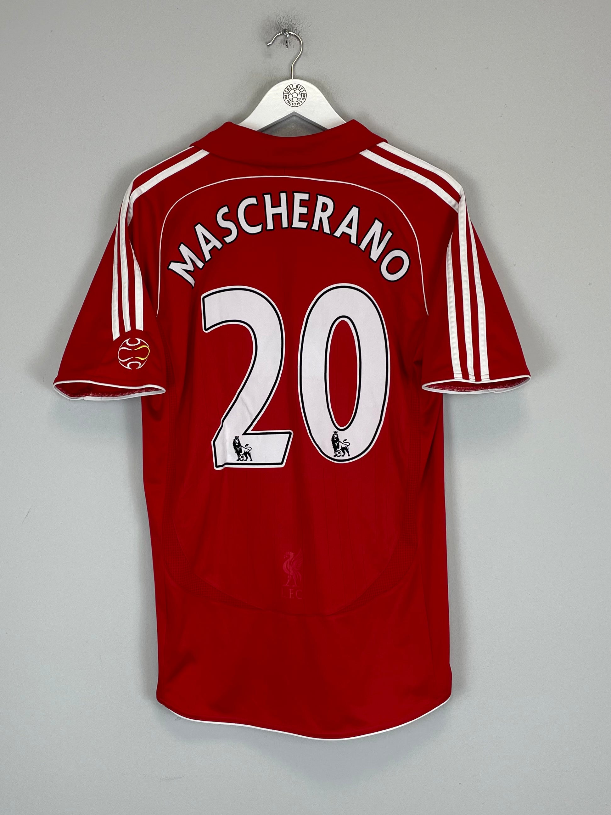 Shop 2006/08 LIVERPOOL MASCHERANO #20 HOME SHIRT (M) ADIDAS, classic football shirts, vintage football shirts & retro soccer jerseys at Cult Kits