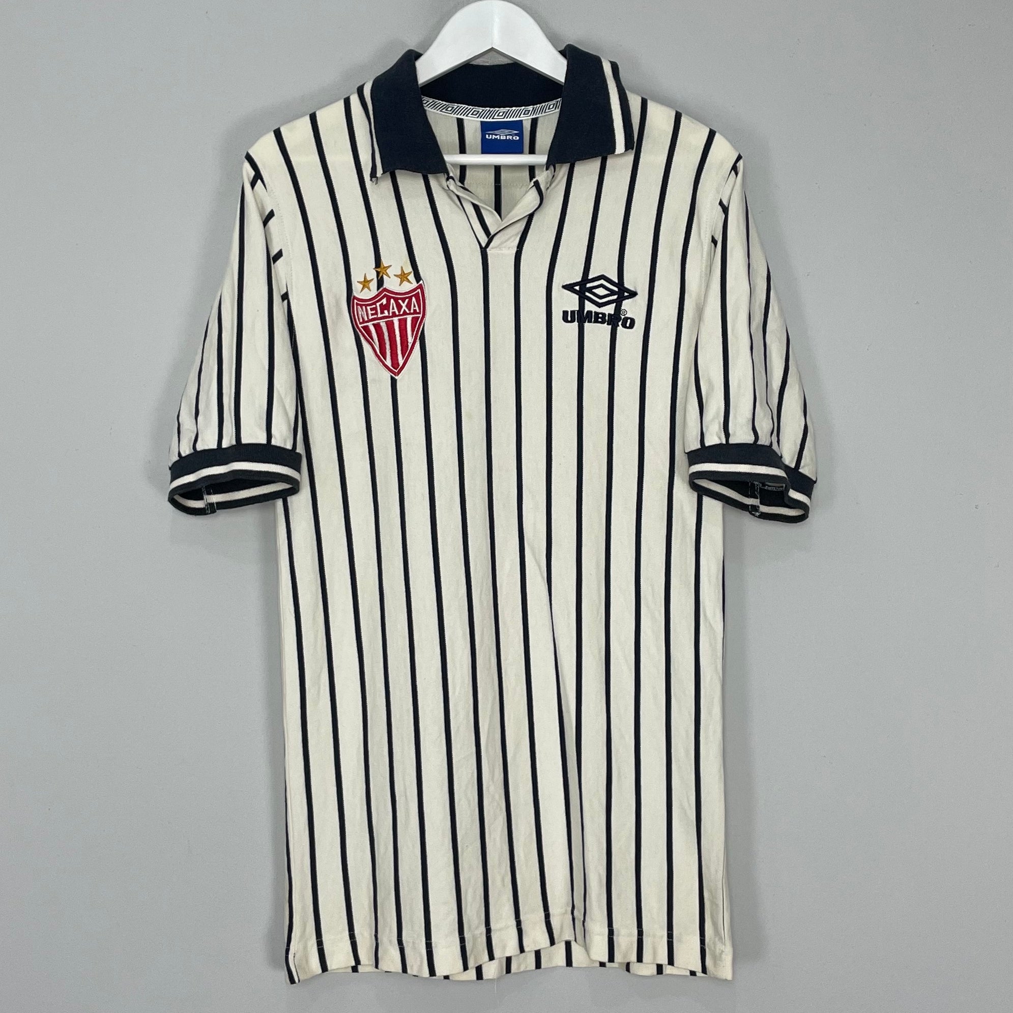 Shop 1998/99 NECAXA POLO SHIRT (L) UMBRO, classic football shirts, vintage football shirts & retro soccer jerseys at Cult Kits