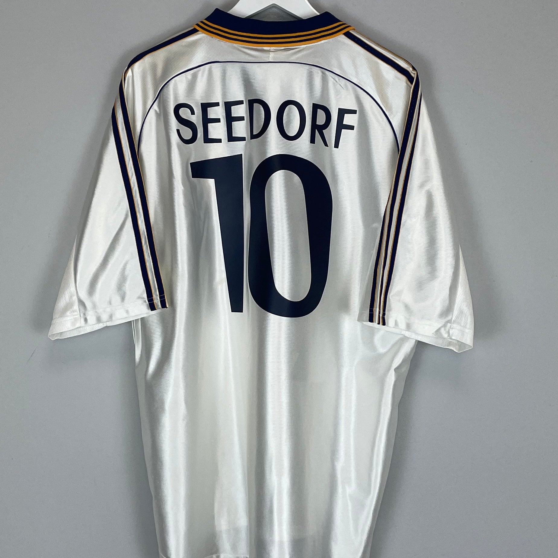 Shop 1998/00 REAL MADRID SEEDORF #10 HOME SHIRT (XL) ADIDAS, classic football shirts, vintage football shirts & retro soccer jerseys at Cult Kits