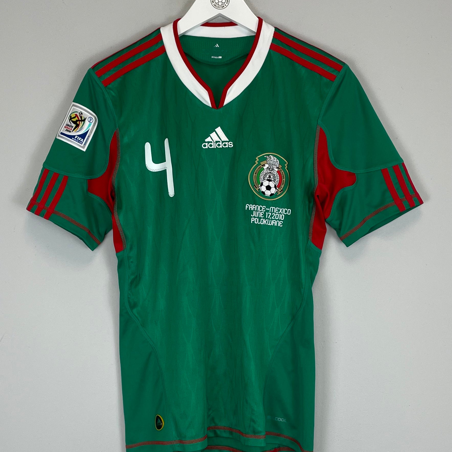 Shop 2010 MEXICO R.MARQUEZ #4 HOME SHIRT (S) ADIDAS, classic football shirts, vintage football shirts & retro soccer jerseys at Cult Kits
