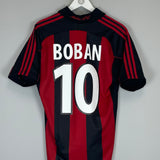 Shop 2000/02 AC MILAN BOBAN #10 HOME SHIRT (S) ADIDAS, classic football shirts, vintage football shirts & retro soccer jerseys at Cult Kits