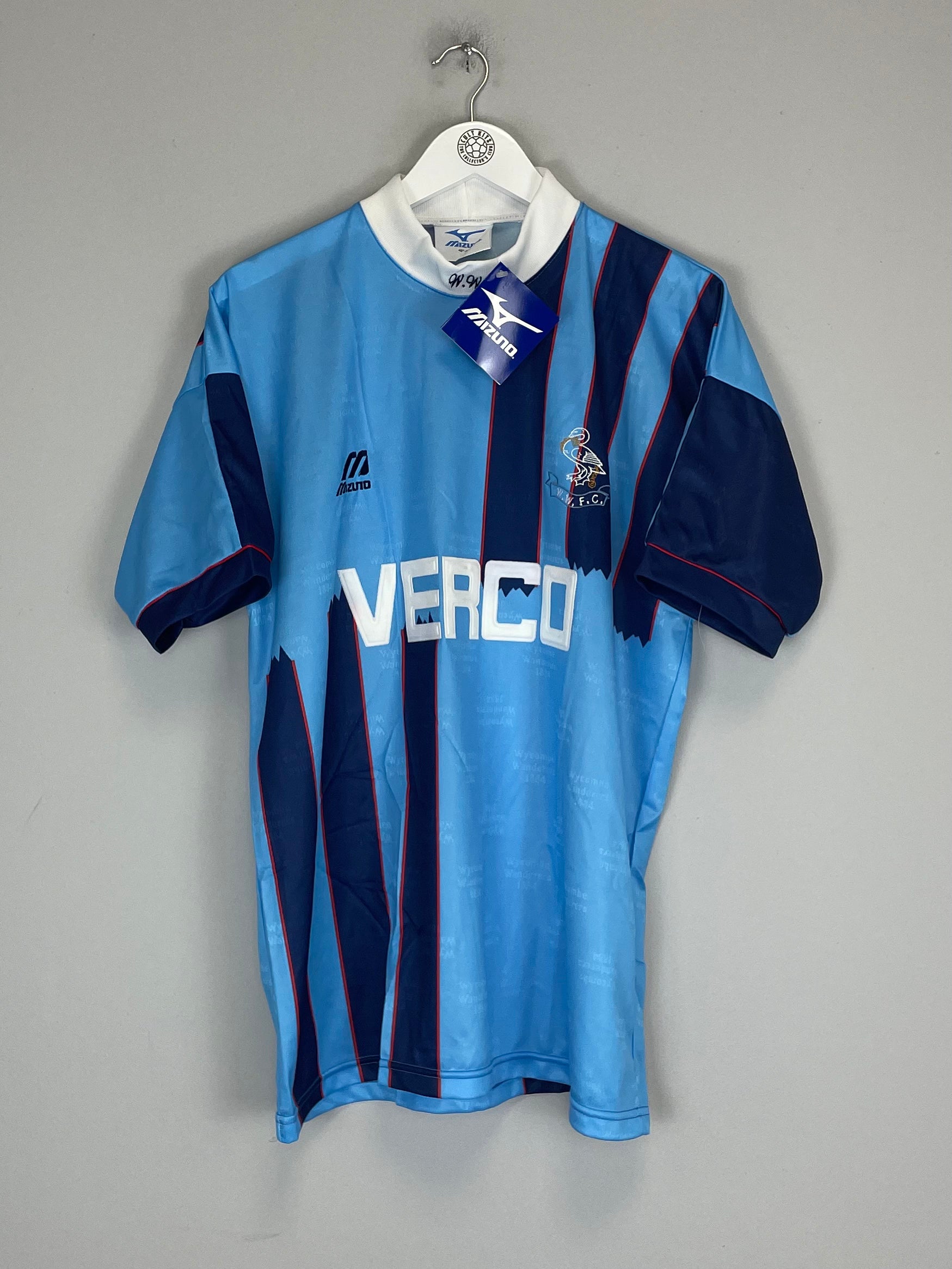 Shop 1996/97 WYCOMBE WANDERERS *BNWT* HOME SHIRT (L) MIZUNO, classic football shirts, vintage football shirts & retro soccer jerseys at Cult Kits